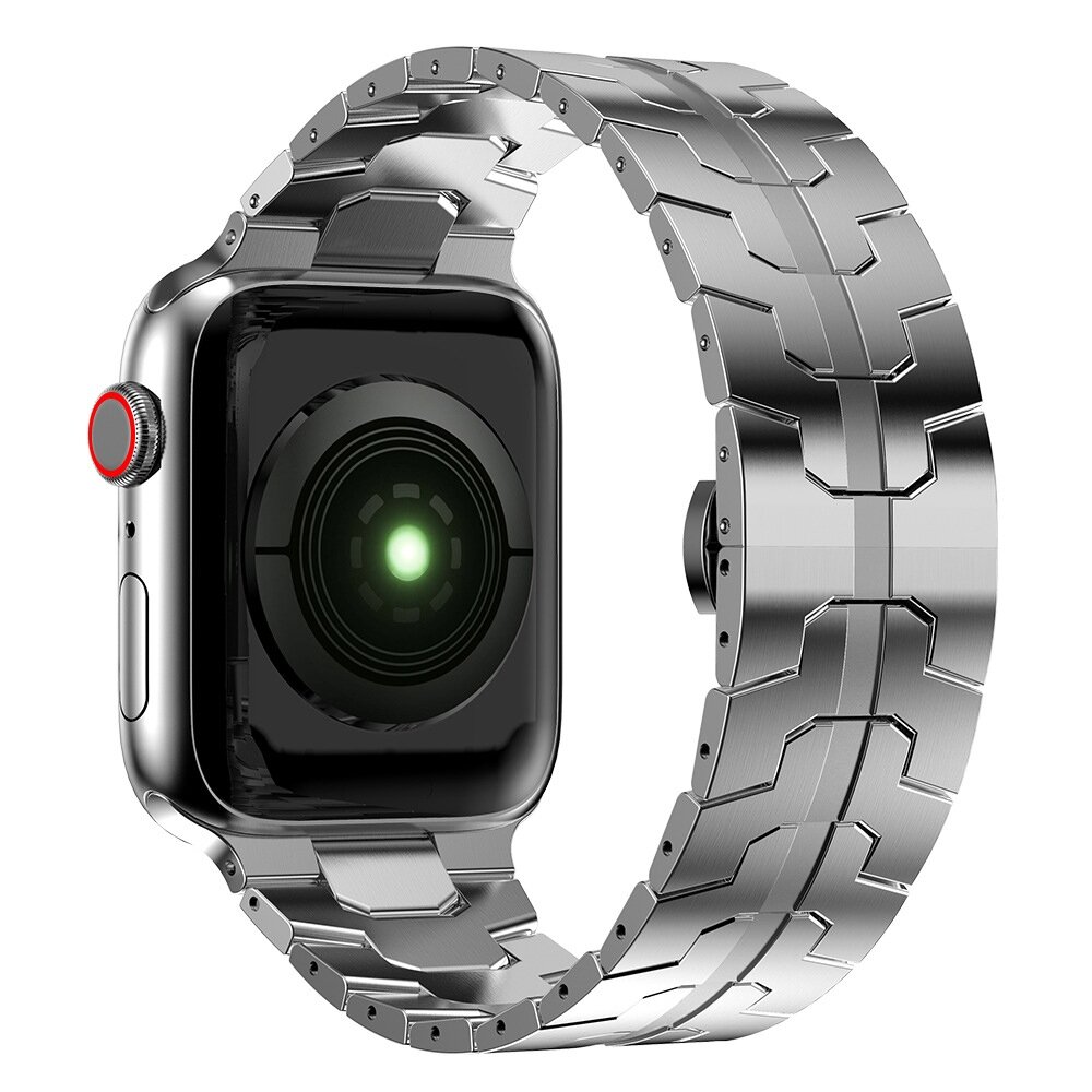 Stalen schakelband - Zilver - Geschikt voor Apple watch 44mm / 45mm&nbsp;/ 46mm / 49mm