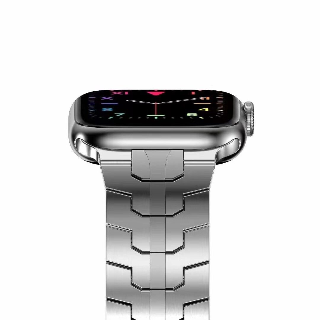 Stalen schakelband - Zilver - Geschikt voor Apple watch 44mm / 45mm&nbsp;/ 46mm / 49mm