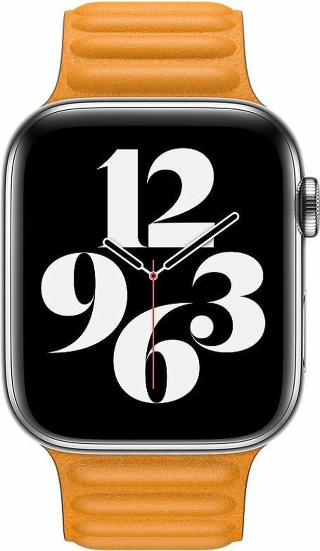 Leather Link serie bandje - Geel - Geschikt voor Apple Watch 44mm / 45mm&nbsp;/ 46mm / 49mm