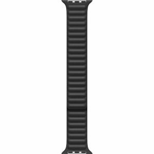 Leather link serie bandje - Zwart - Geschikt voor Apple Watch 44mm / 45mm&nbsp;/ 46mm / 49mm