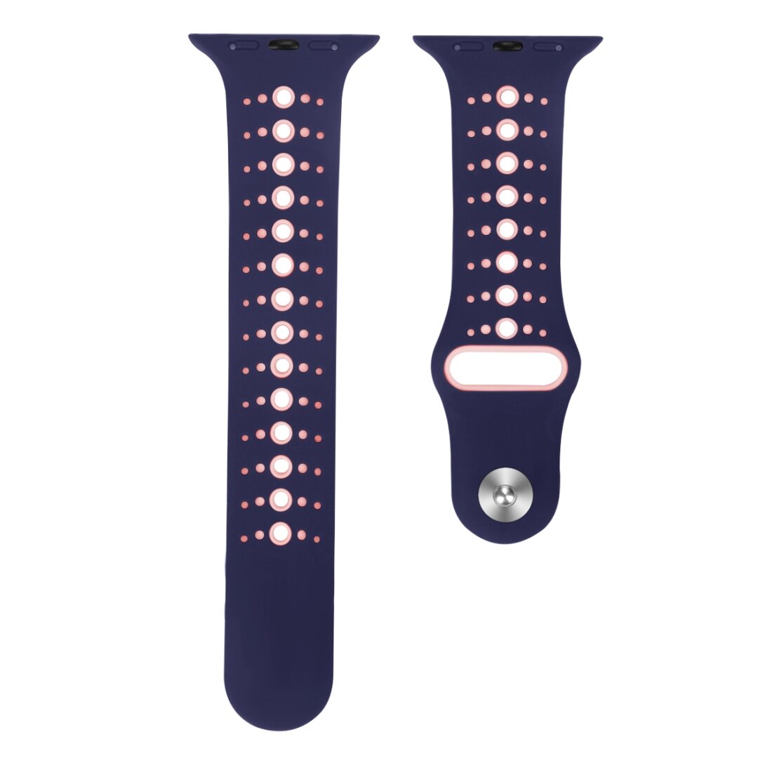 Sportbandje combi-kleuren - Paars + roze - Geschikt voor Apple Watch 44mm / 45mm&nbsp;/ 46mm / 49mm