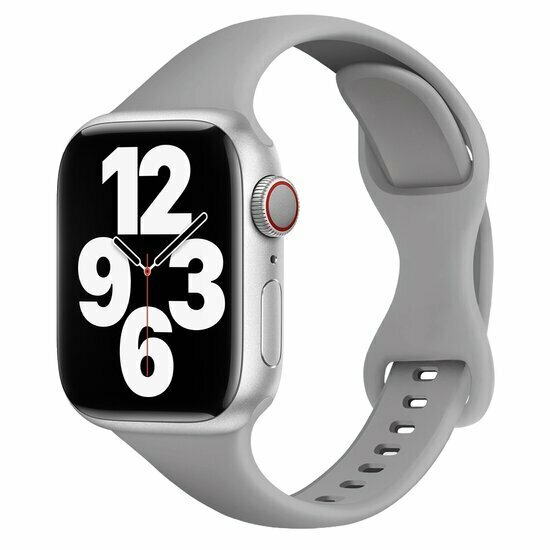 Sportbandje Slim Fit - Grijs - Geschikt voor Apple Watch 44mm / 45mm&nbsp;/ 46mm / 49mm