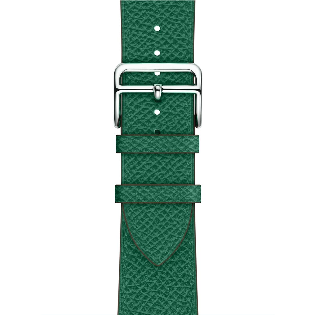 Lederen bandje - Groen - Geschikt voor Apple Watch 44mm / 45mm&nbsp;/ 46mm / 49mm