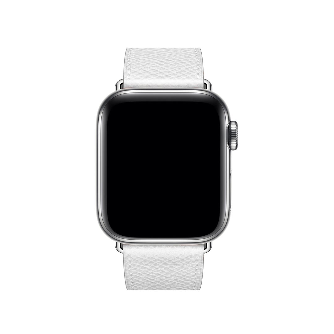 Lederen bandje - Wit - Geschikt voor Apple Watch 44mm / 45mm&nbsp;/ 46mm / 49mm
