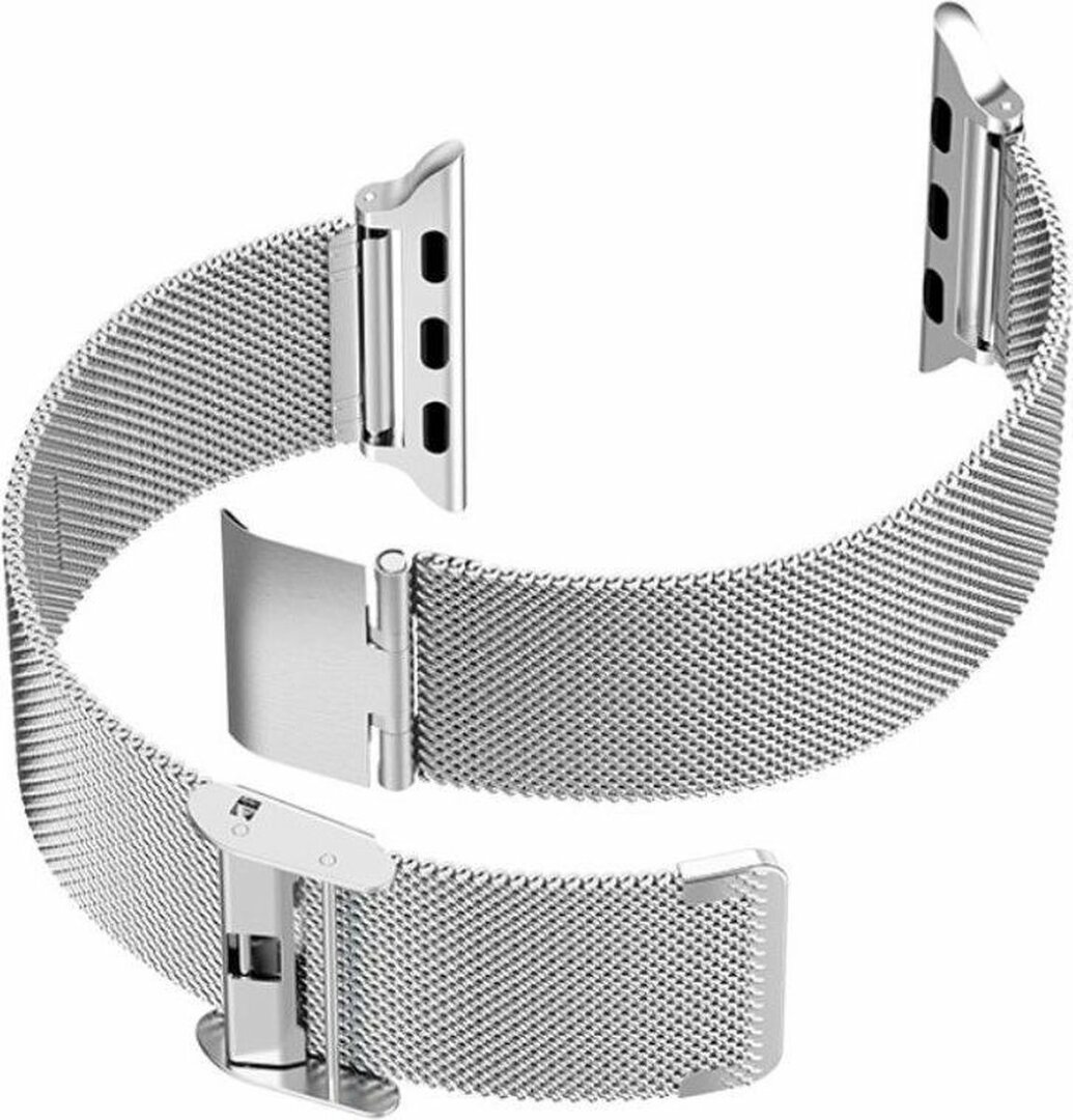 Milanese Loop bandje - Zilver - Geschikt voor Apple Watch 44mm / 45mm&nbsp;/ 46mm / 49mm