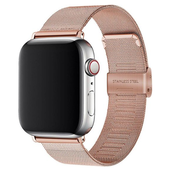 Milanese Loop bandje - Champagne goud - Geschikt voor Apple Watch 44mm / 45mm&nbsp;/ 46mm / 49mm