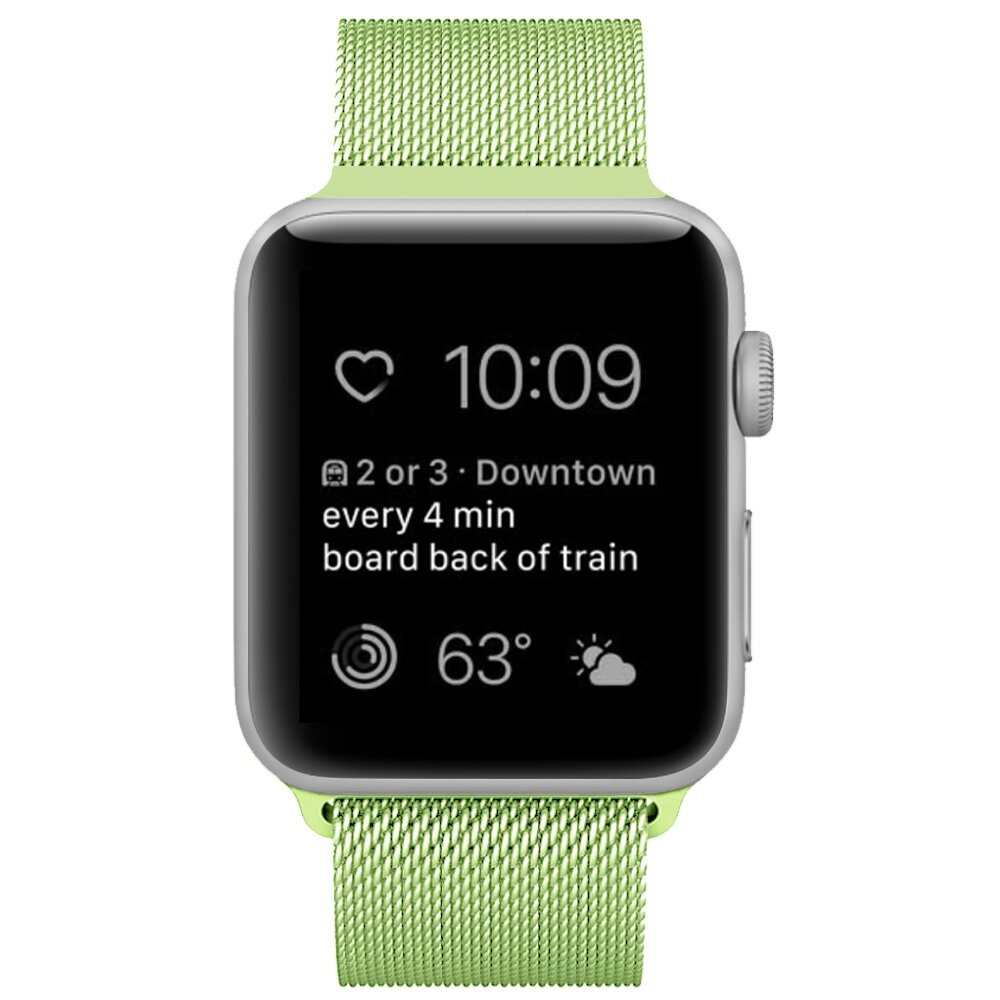 Milanese RVS bandje - Groen - Geschikt voor Apple Watch 38mm / 40mm / 41mm / 42mm