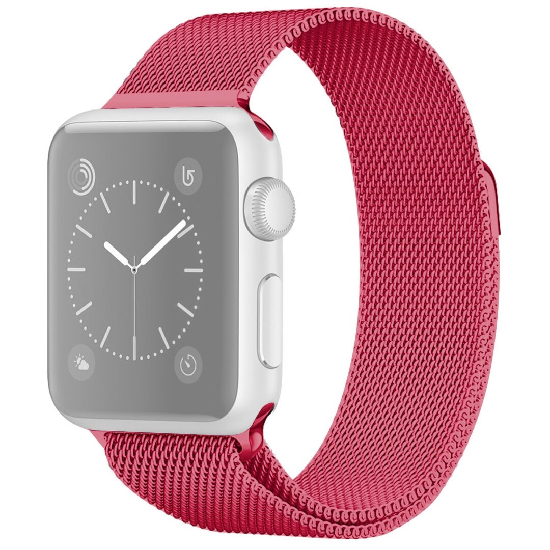Milanese RVS bandje - Roze - Geschikt voor Apple Watch 38mm / 40mm / 41mm / 42mm