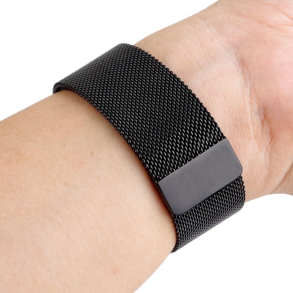 Milanese RVS bandje - Zwart - Geschikt voor Apple Watch 44mm / 45mm&nbsp;/ 46mm / 49mm