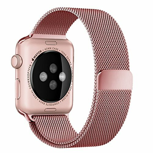 Milanese RVS bandje - Ros&eacute; goud - Geschikt voor Apple Watch 44mm / 45mm&nbsp;/ 46mm / 49mm
