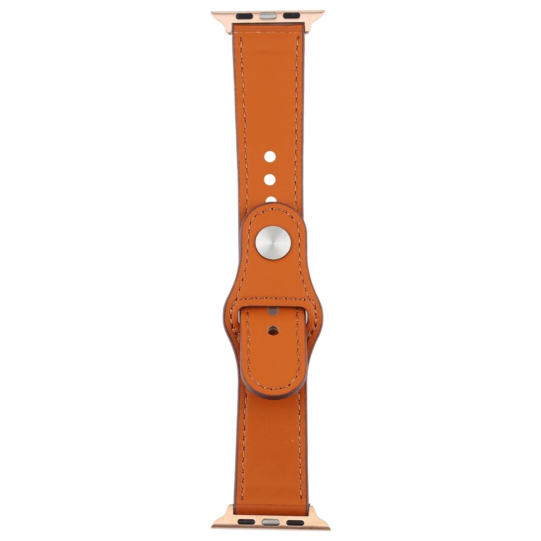 Leren bandje - Camel Bruin - Geschikt voor Apple Watch 38mm / 40mm / 41mm / 42mm