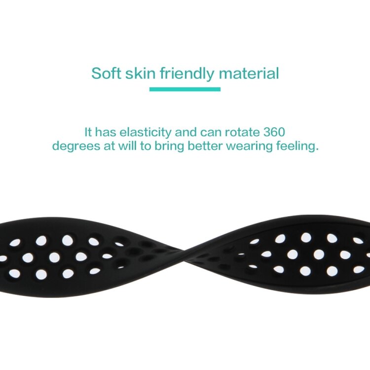 Solo Loop Sportbandje - Maat: S - Zwart - Geschikt voor Apple Watch 38mm / 40mm / 41mm / 42mm