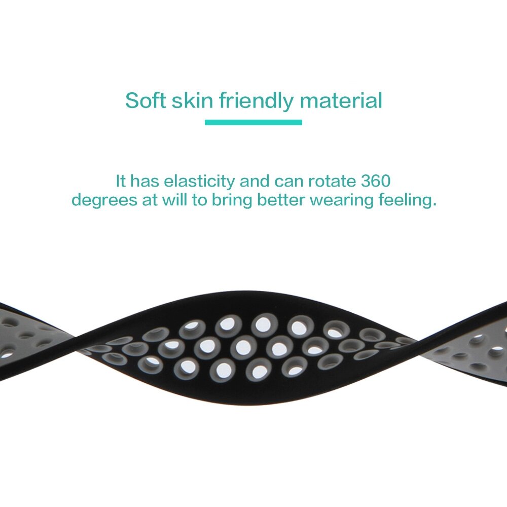 Solo Loop Sportbandje - Maat: M - Zwart + Grijs - Geschikt voor Apple Watch 38mm / 40mm / 41mm / 42mm