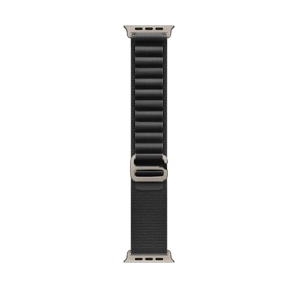 Alpine Loop nylon bandje - Zwart - Geschikt voor Apple Watch 38mm / 40mm / 41mm / 42mm