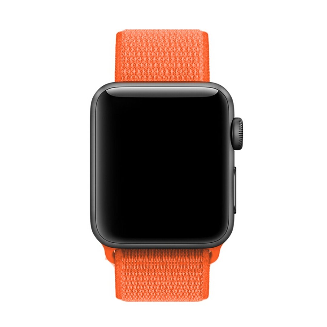 Sport Loop nylon bandje - Oranje - Geschikt voor Apple Watch 38mm / 40mm / 41mm / 42mm