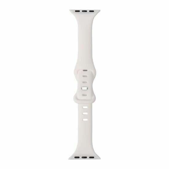 Sportbandje Slim Fit - Wit - Geschikt voor Apple Watch 38mm / 40mm / 41mm / 42mm