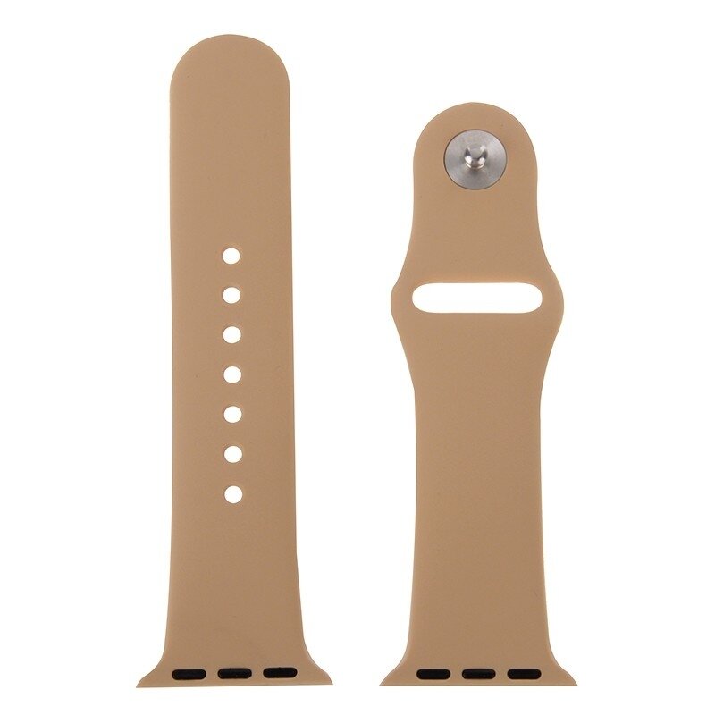 Rubberen sportbandje - Beige - Geschikt voor Apple Watch 38mm / 40mm / 41mm / 42mm