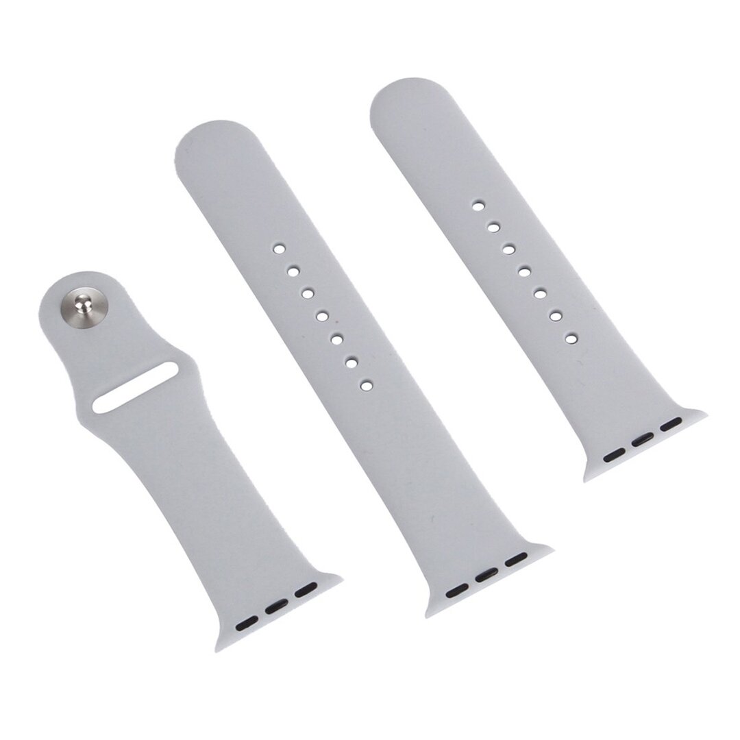 Rubberen sportbandje - Grijs - Geschikt voor Apple Watch 38mm / 40mm / 41mm / 42mm