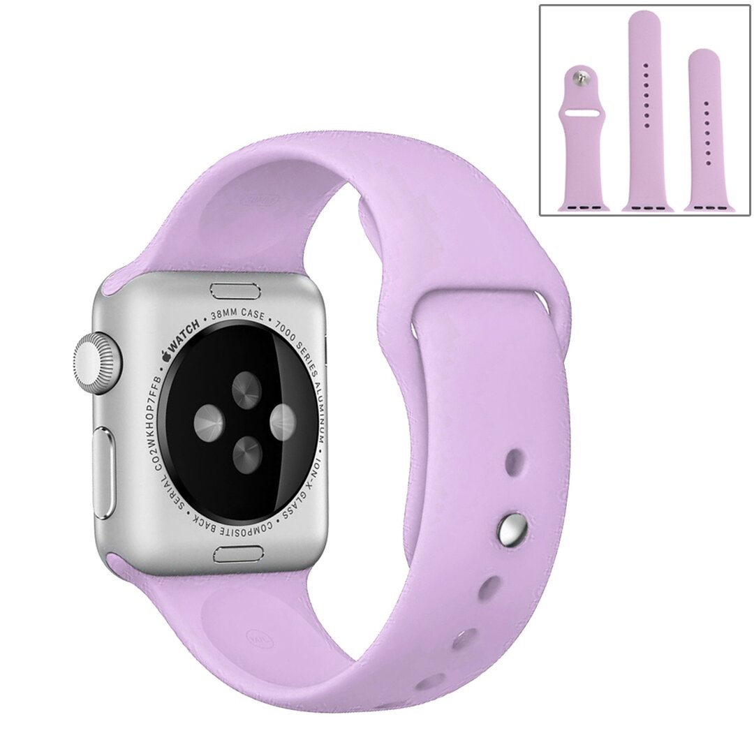 Rubberen sportbandje - Paars - Geschikt voor Apple Watch 38mm / 40mm / 41mm / 42mm