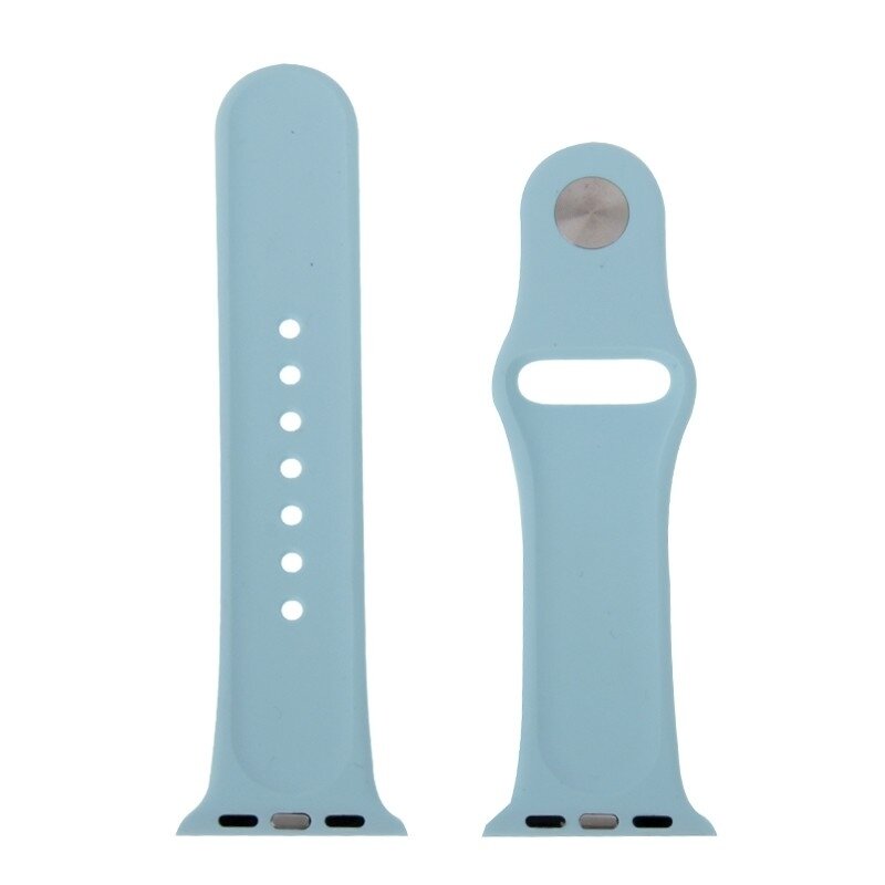 Rubberen sportbandje - Baby blauw - Geschikt voor Apple Watch 44mm / 45mm&nbsp;/ 46mm / 49mm