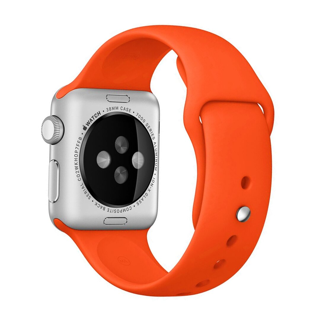 Rubberen sportbandje - Oranje - Geschikt voor Apple Watch 44mm / 45mm&nbsp;/ 46mm / 49mm