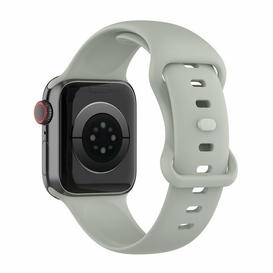 Siliconen sportbandje - Grijs - Maat: M/L - Geschikt voor Apple Watch 44mm / 45mm&nbsp;/ 46mm / 49mm
