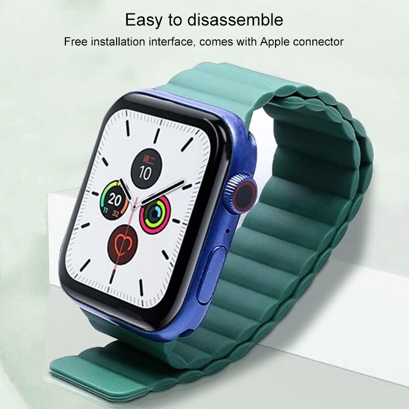 Siliconen Loop bandje - Rood - Geschikt voor Apple Watch 38mm / 40mm / 41mm / 42mm