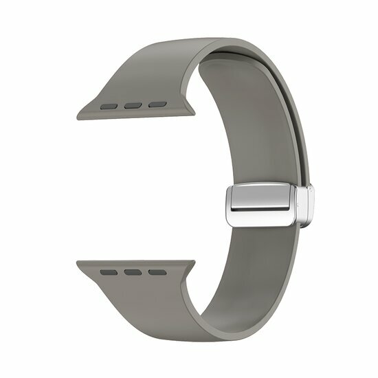 Siliconen bandje - Folding Buckle - Grijs - Geschikt voor Apple Watch 44mm / 45mm&nbsp;/ 46mm / 49mm