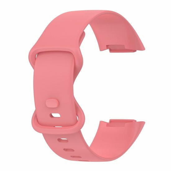 FitBit Charge 5 &amp; 6 Sportbandje met dubbele lus - Roze - Maat: S