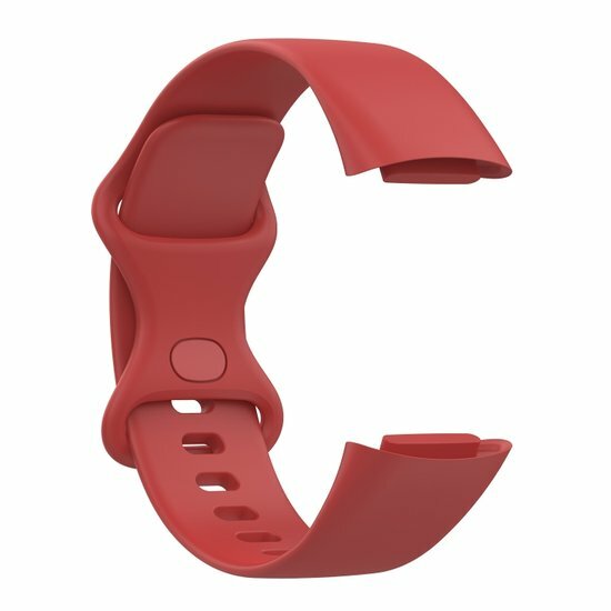 FitBit Charge 5 &amp; 6 Sportbandje met dubbele lus - Rood - Maat: L