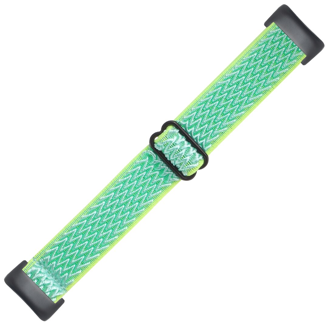FitBit Charge 5 &amp; 6 Elastische solo loop nylon bandje - Mint groen