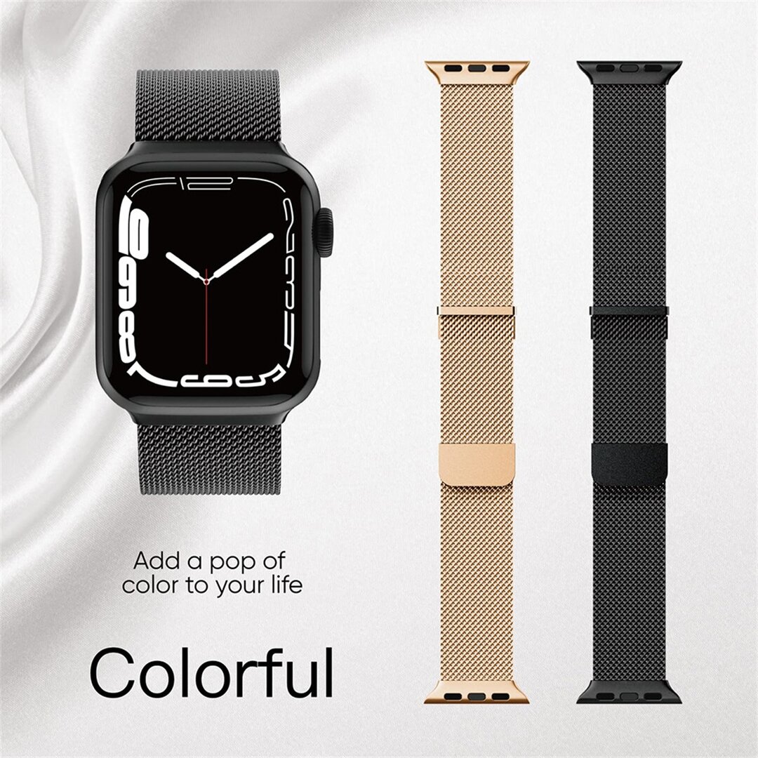 Milanese band - Space Grey - Extra sterke magneet - Geschikt voor Apple Watch 38mm / 40mm / 41mm / 42mm