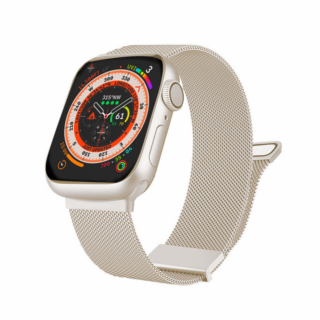 Milanese band - Sterrenlicht / Starlight - Extra sterke magneet - Geschikt voor Apple Watch 38mm / 40mm / 41mm / 42mm