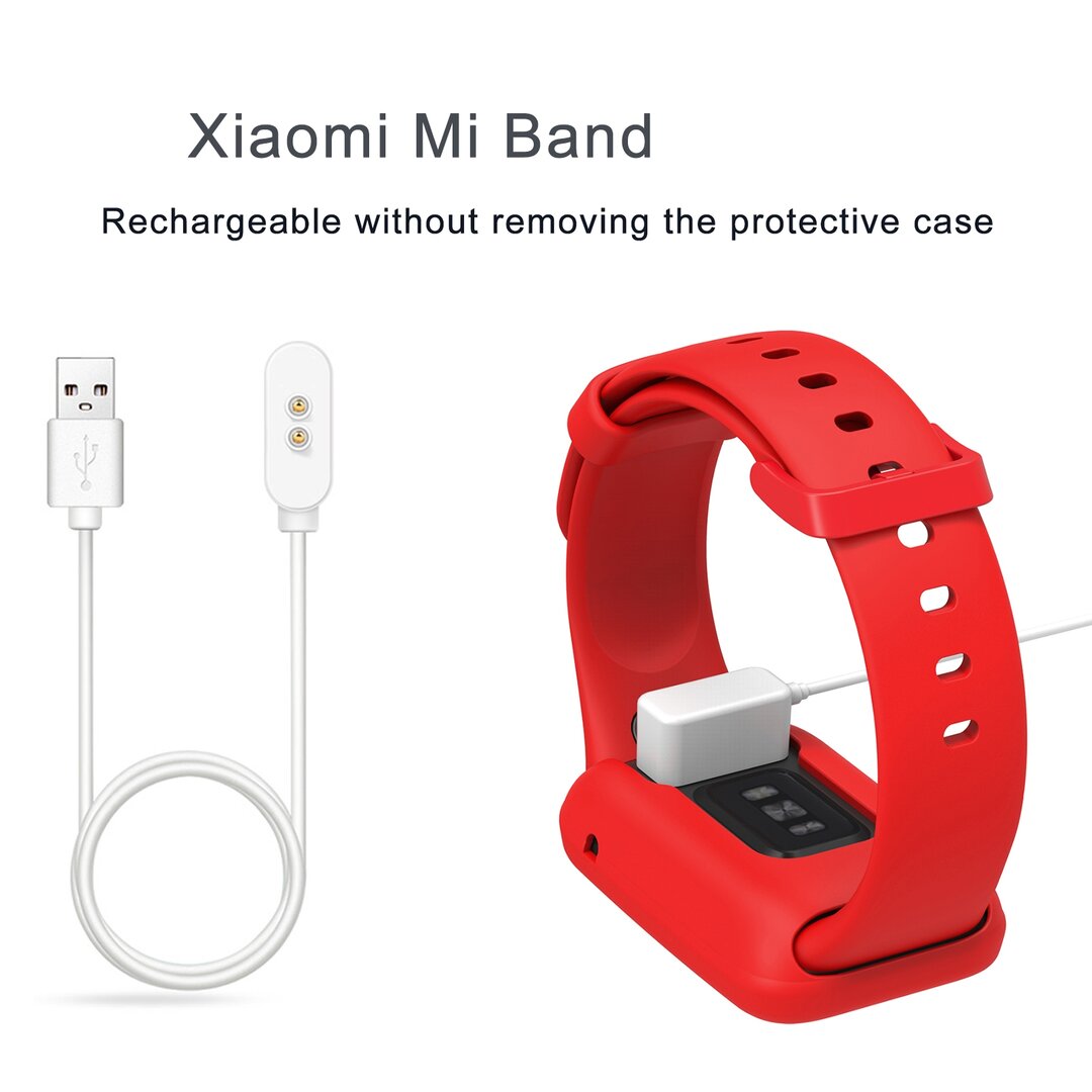 Siliconen sportbandje met case - Donkerblauw - Xiaomi Smart band 7 Pro