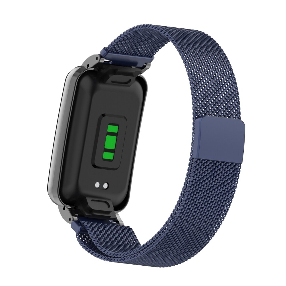 Milanese loop bandje met case - Donkerblauw - Xiaomi Smart Band 7 Pro