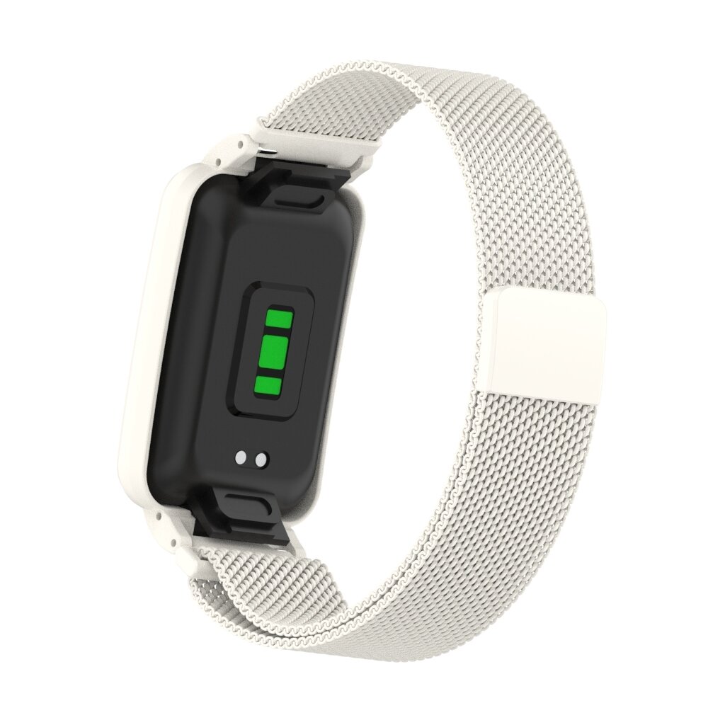Milanese loop bandje met case - Wit - Xiaomi Smart Band 7 Pro