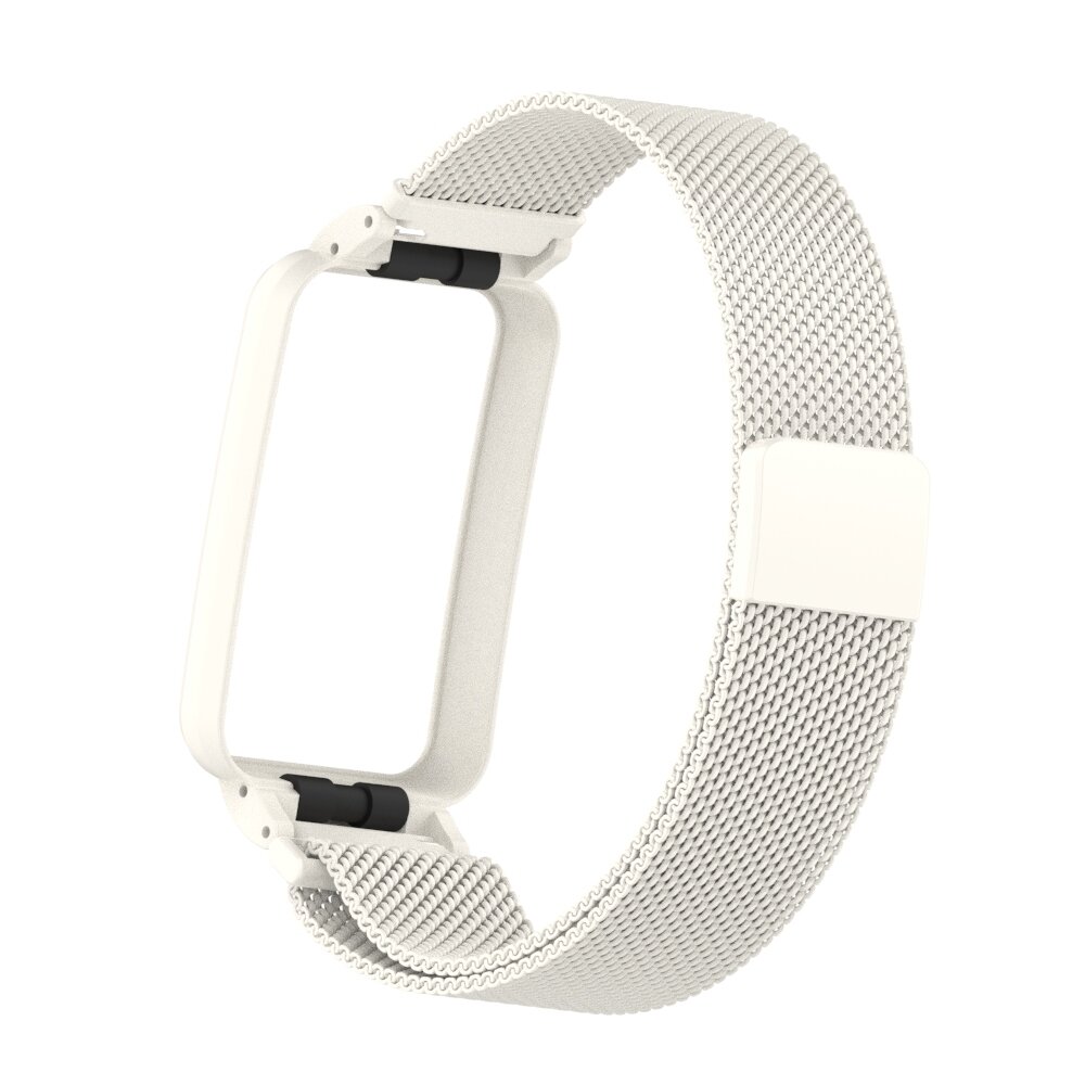 Milanese loop bandje met case - Wit - Xiaomi Smart Band 7 Pro