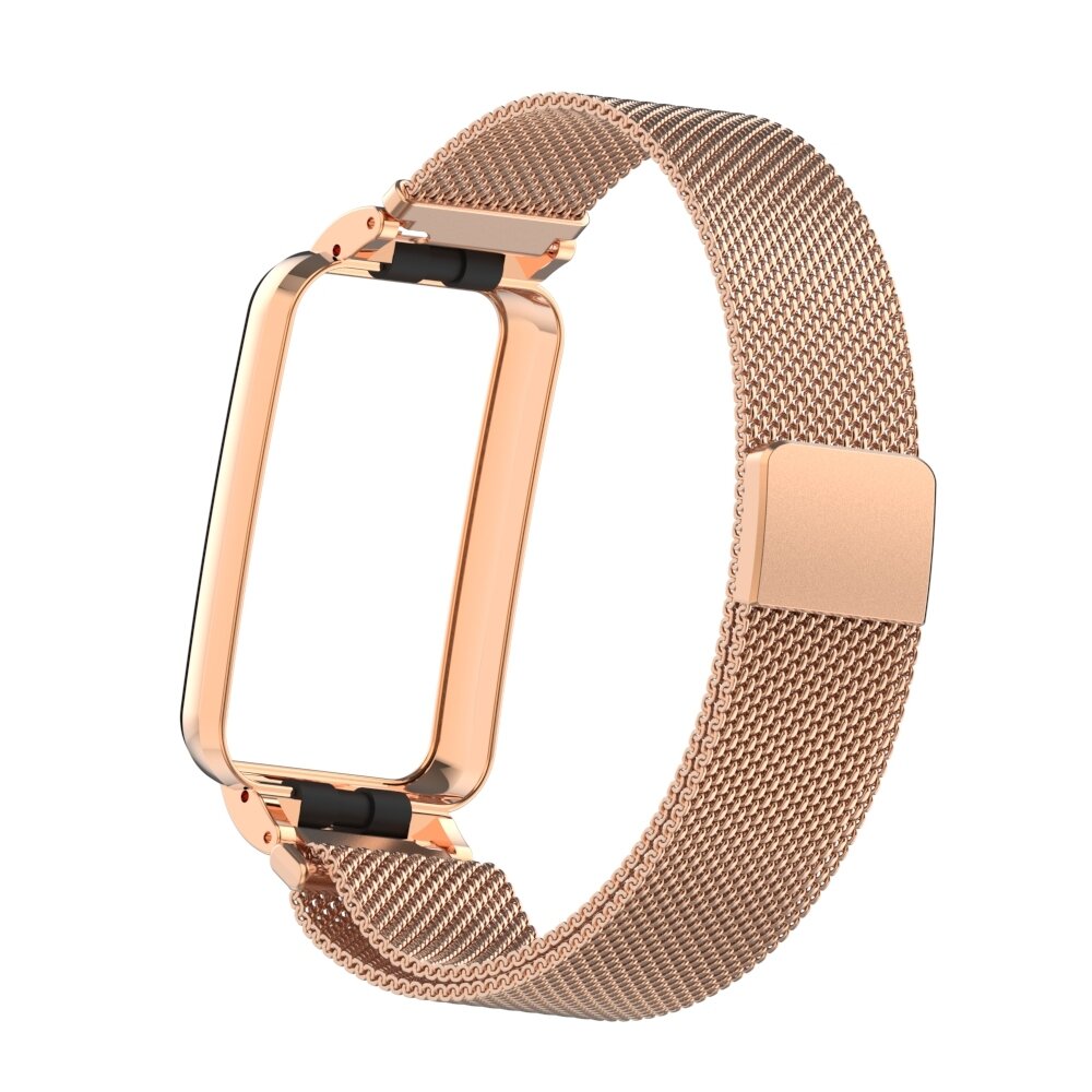 Milanese loop bandje met case - Champagne goud - Xiaomi Smart Band 7 Pro