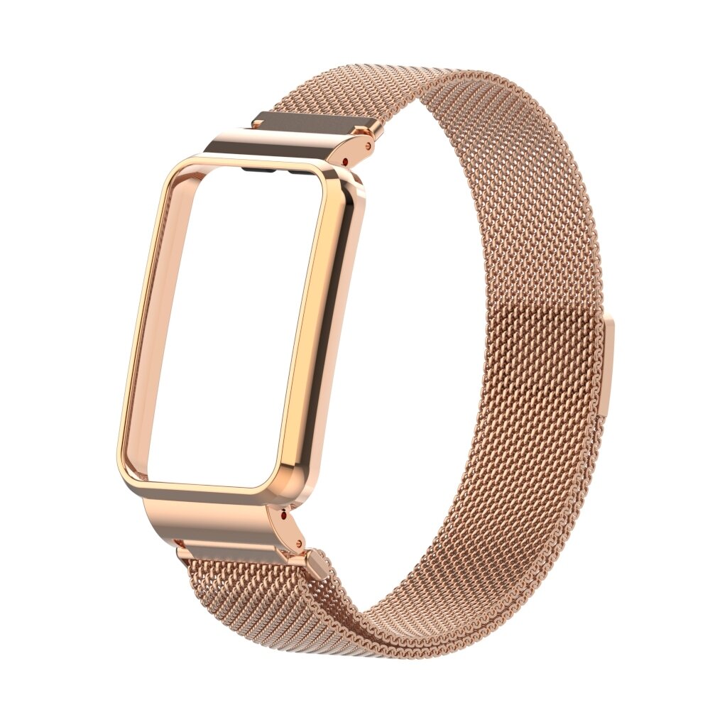 Milanese loop bandje met case - Champagne goud - Xiaomi Smart Band 7 Pro