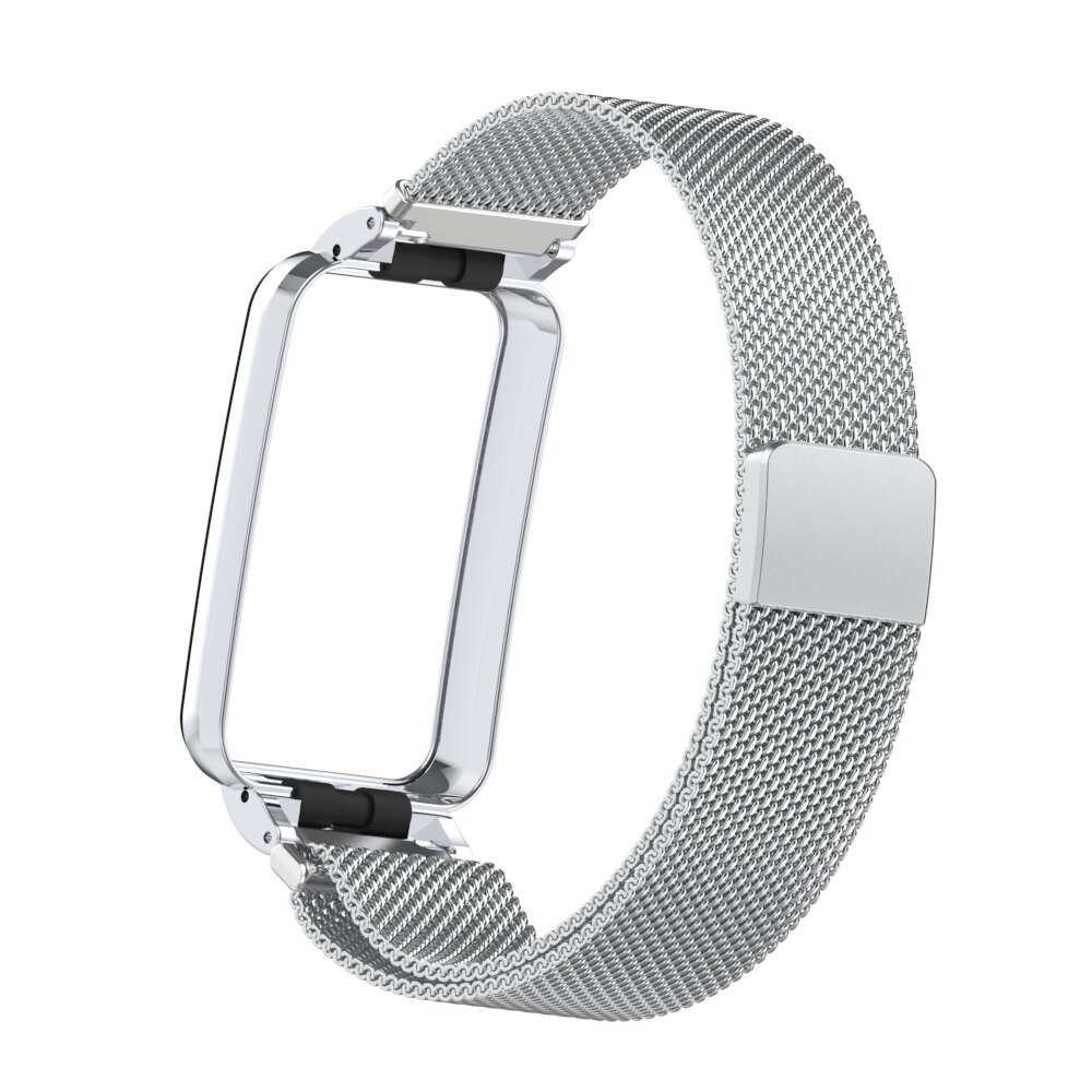 Milanese loop bandje met case - Zilver - Xiaomi Smart Band 7 Pro