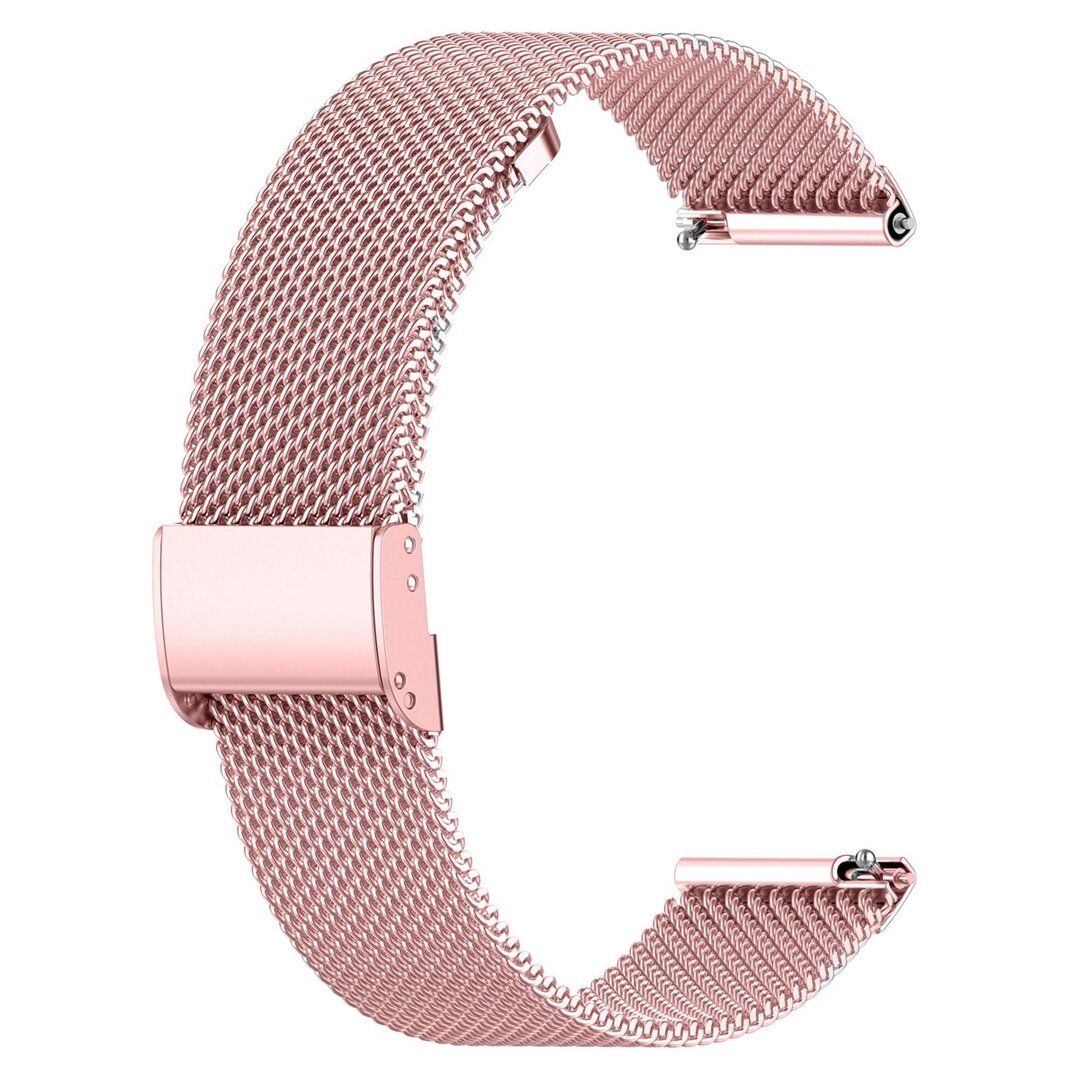 Fitbit Versa 3/4 &amp; Sense 1/2 - Milanese bandje met klemsluiting - Ros&eacute; goud