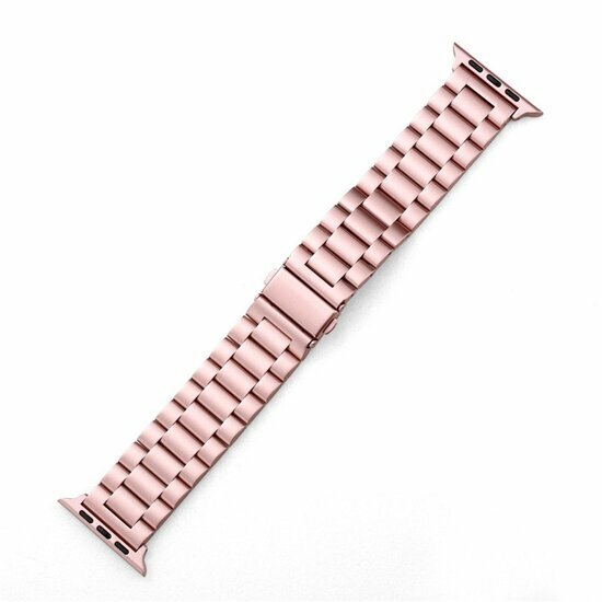 Stalen schakelband - Ros&eacute; pink - Geschikt voor Apple watch 38mm / 40mm / 41mm / 42mm