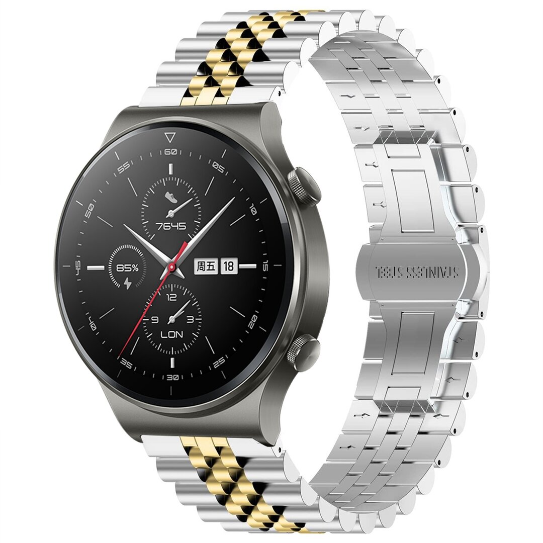 Stalen band - Zilver / goud - Huawei Watch GT 2 Pro / GT 3 Pro - 46mm