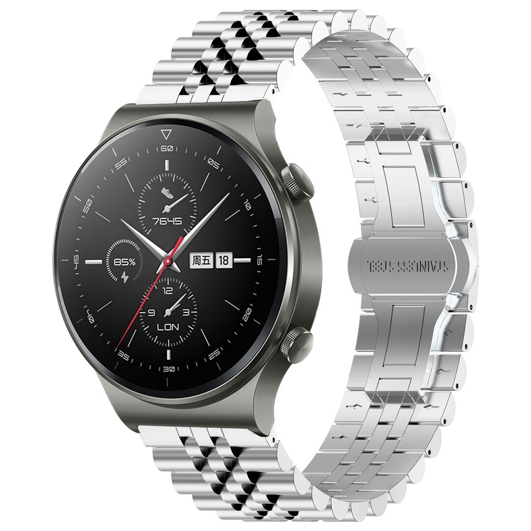 Stalen band - Zilver - Huawei Watch GT 2 Pro / GT 3 Pro - 46mm