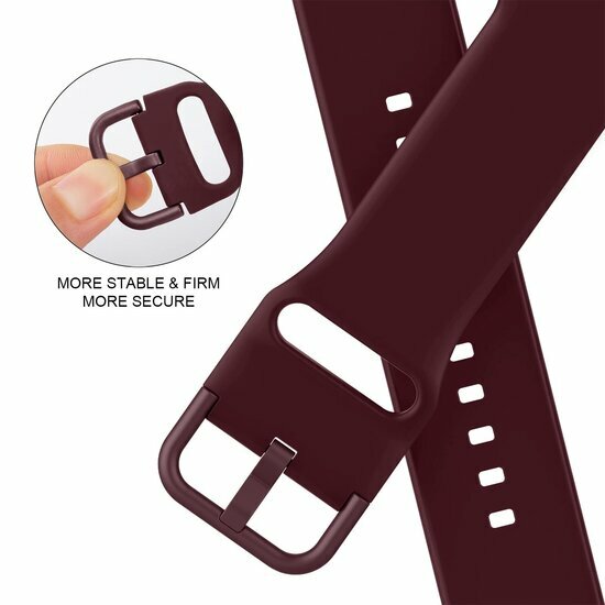 Soft siliconen bandje met gespsluiting - Bordeaux - Geschikt voor Apple Watch 38mm / 40mm / 41mm / 42mm