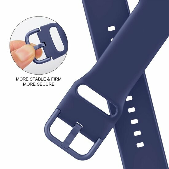 Soft siliconen bandje met gespsluiting - Indigo - Geschikt voor Apple Watch 44mm / 45mm&nbsp;/ 46mm / 49mm