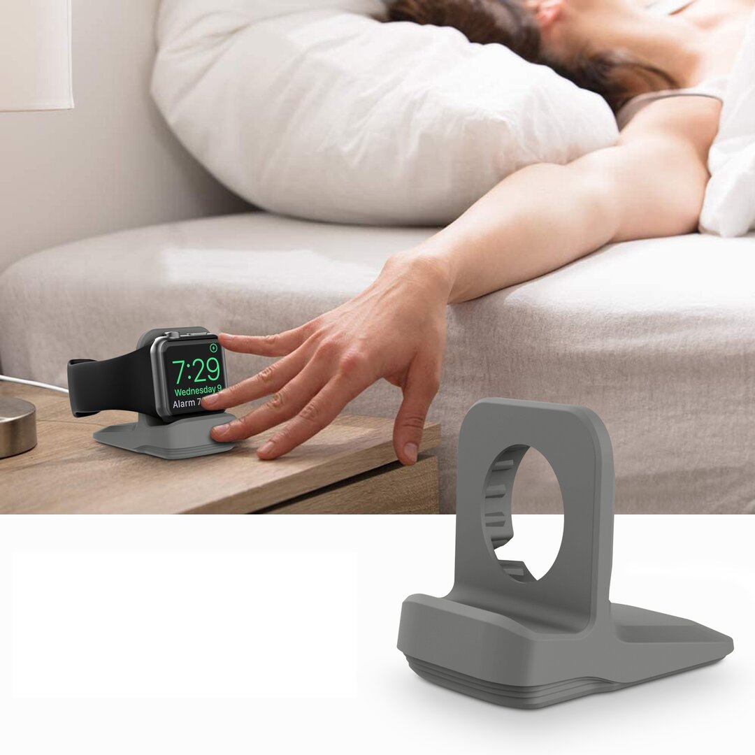 Siliconen Apple Watch houder - Grijs - Geschikt voor alle series Apple Watch