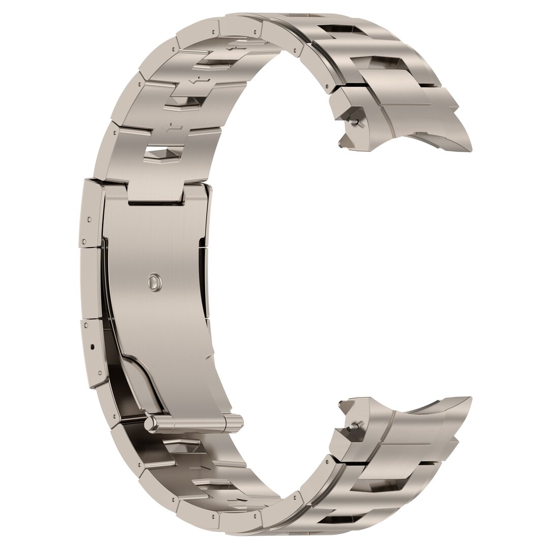 Titanium band met aansluitknop  - Titanium kleur - Samsung Galaxy Watch 6 - 40mm &amp; 44mm