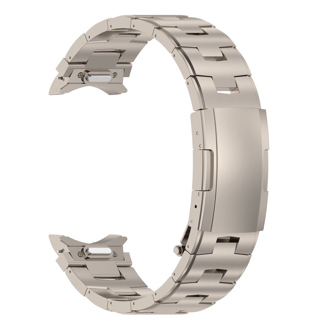 Titanium band met aansluitknop  - Titanium kleur - Samsung Galaxy Watch 6 - 40mm &amp; 44mm