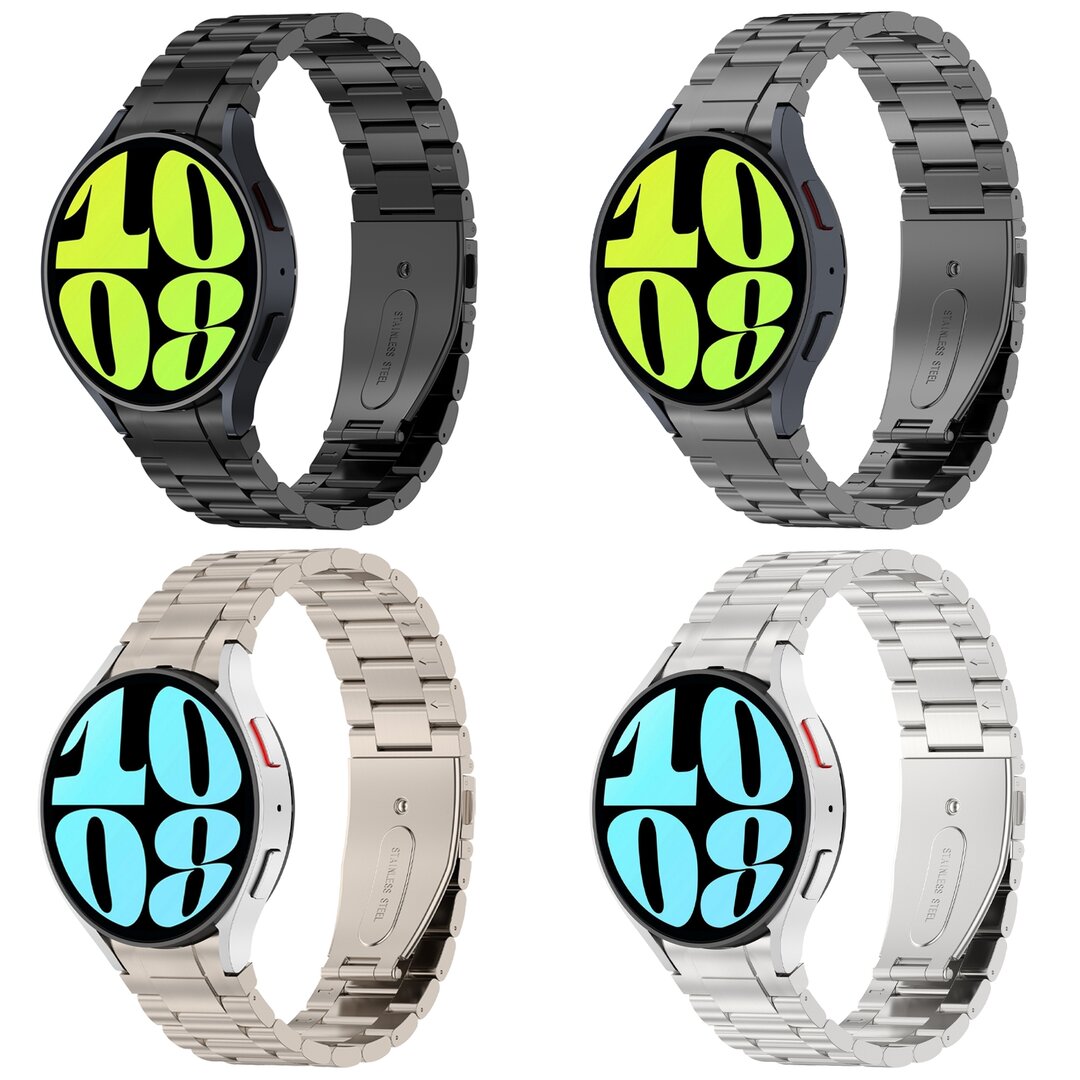 Stalen band met aansluitknop  - Zilver - Samsung Galaxy Watch 6 - 40mm &amp; 44mm